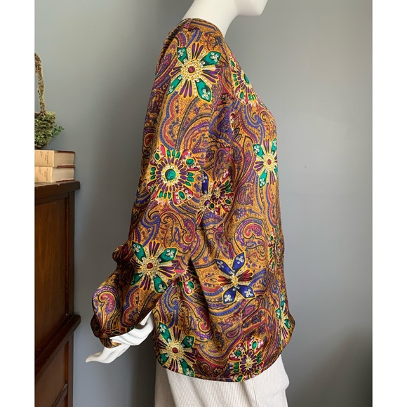 vintage Bethany : polyester multicolored blouse - Picture 4 of 11